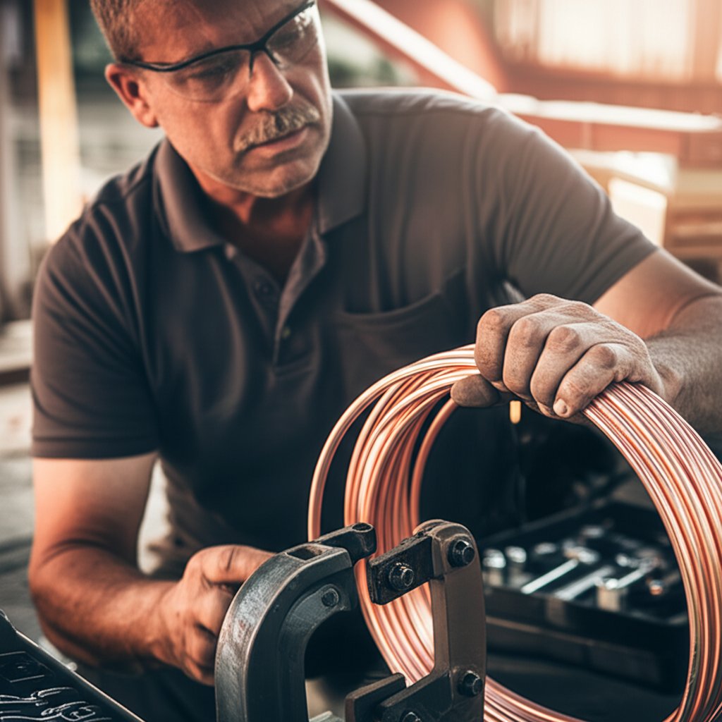 proper handling and bending of soft copper coils on site