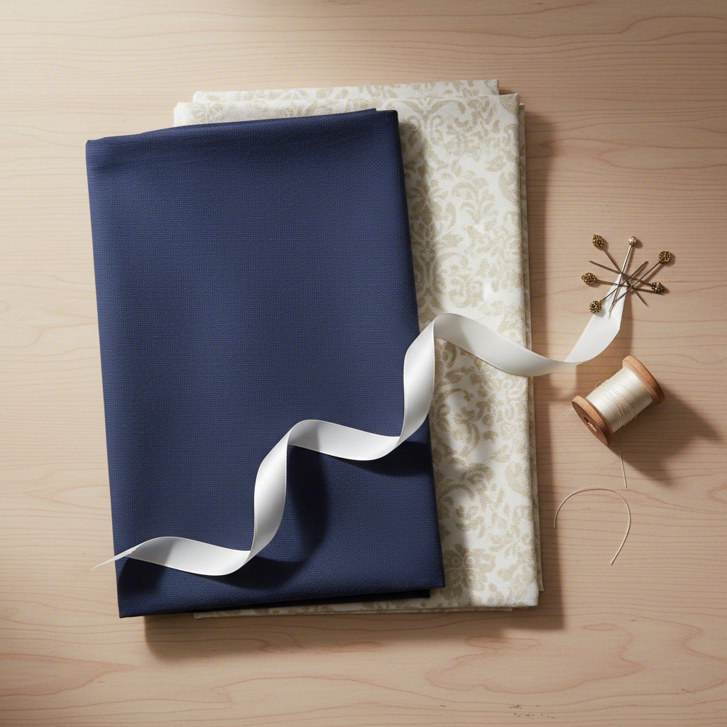 fabric and supplies for creating a professional looking lined drawstring bag