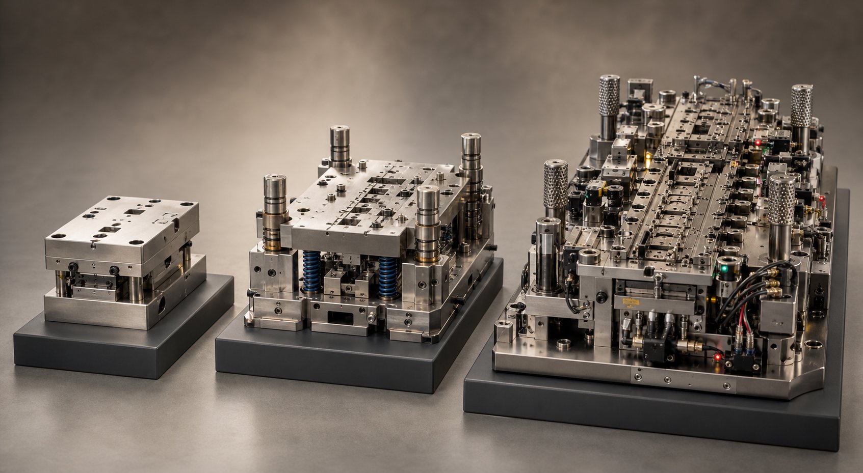 comparison of die construction complexity across prototype mid volume and high volume production tooling tiers