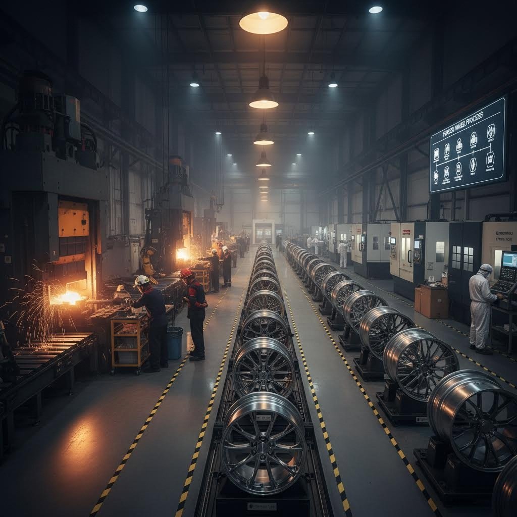 vertically integrated wheel manufacturing facility with complete production capabilities