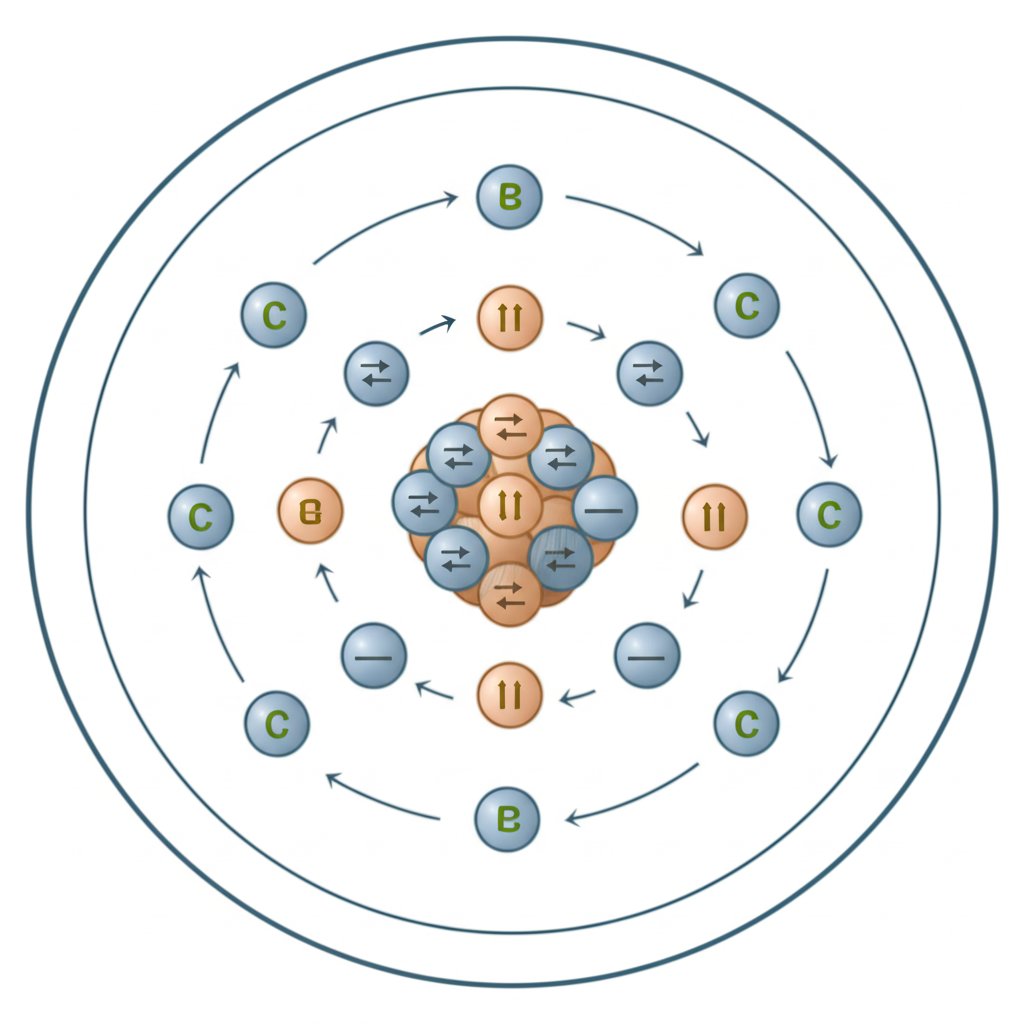 comparison of atomic structures showing why iron is magnetic and aluminum is not