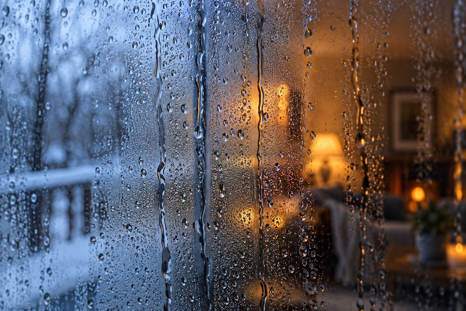 condensation forms on cold window surfaces when warm indoor air reaches its dew point %E2%80%94 creating the moisture mold needs to grow