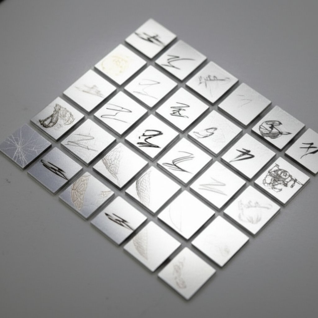 parameter test matrix for optimizing laser engraving on aluminum alloys