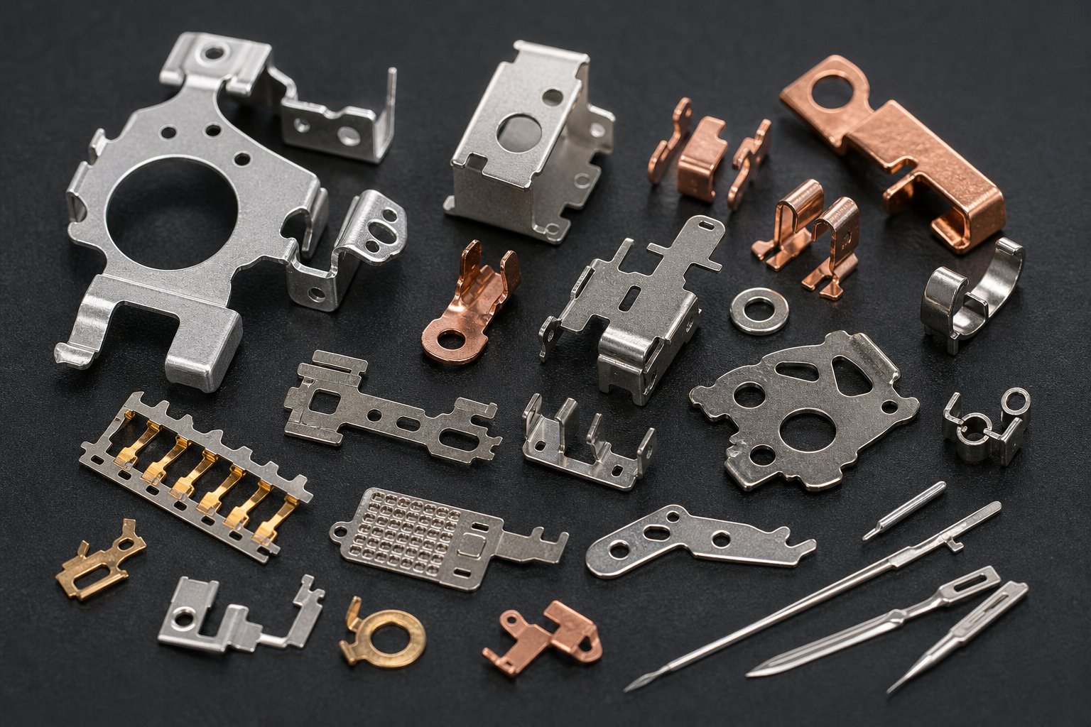 info-1-1 precision progressive die stamped components serving automotive medical and electronics industries