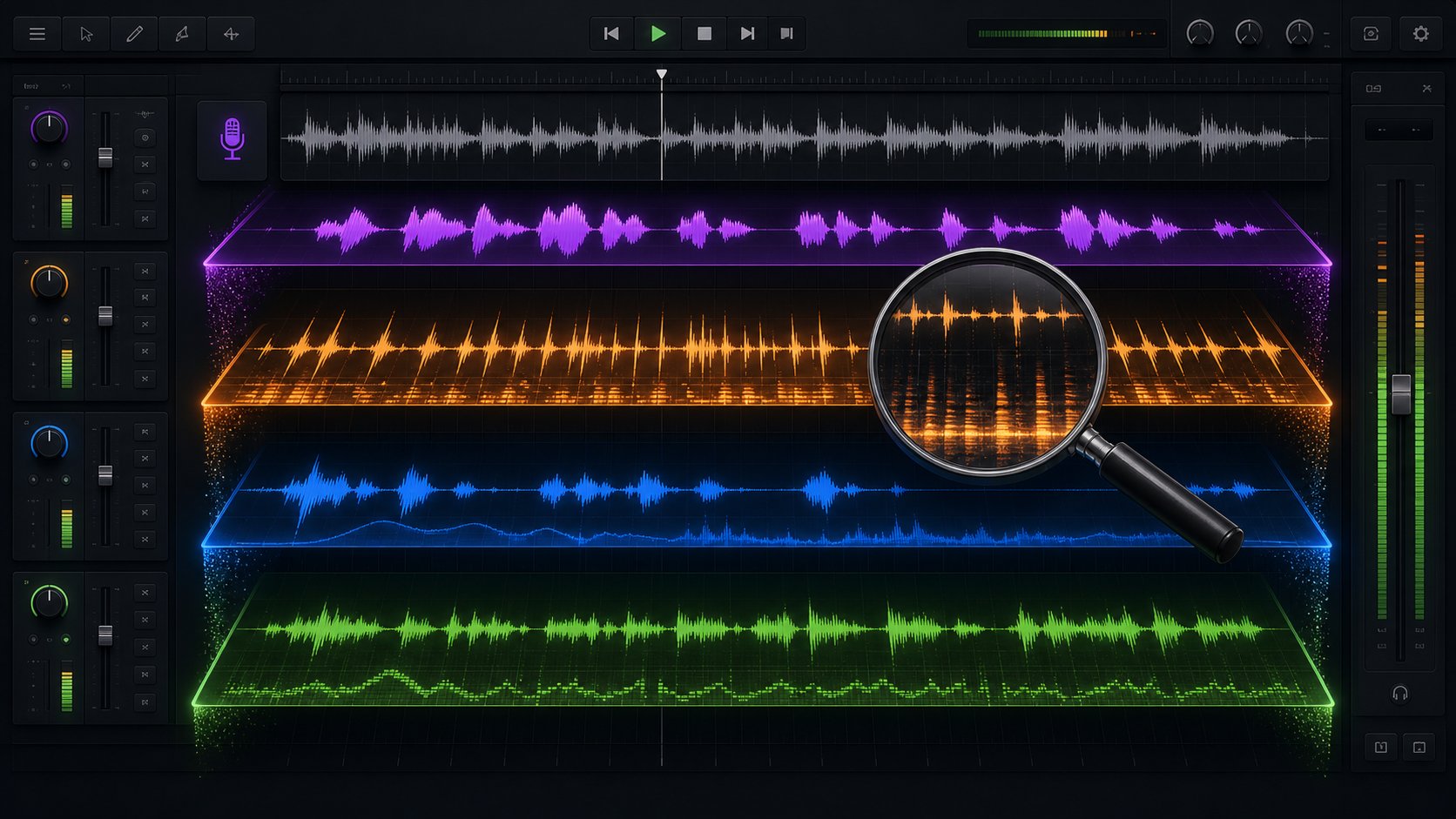stem separation reveals ai artifacts hidden in a full mix by isolating individual audio layers for inspection