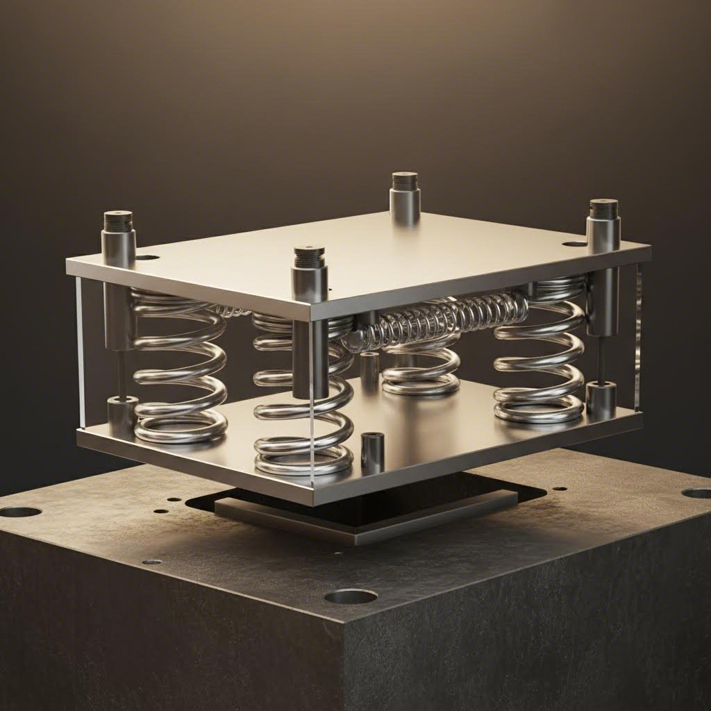 floating stripper plate with spring loaded mechanism for controlled material stripping