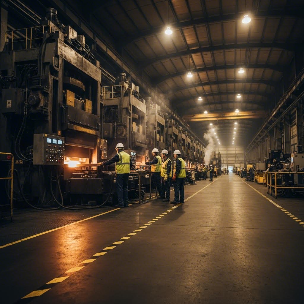 advanced extrusion facility with multiple press lines demonstrating comprehensive manufacturing capability