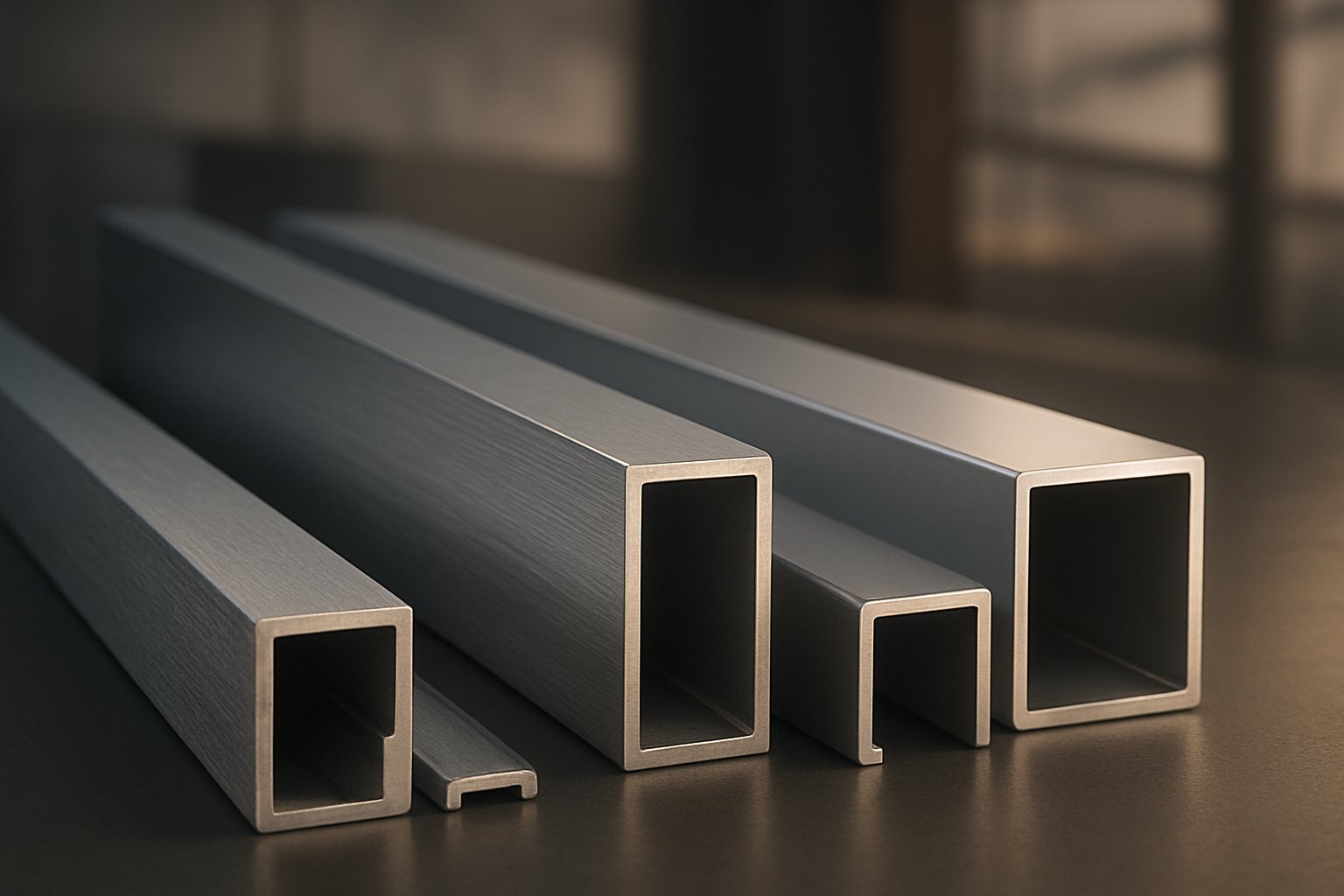 extruded aluminum profiles with contrasting surface finishes for appearance and durability