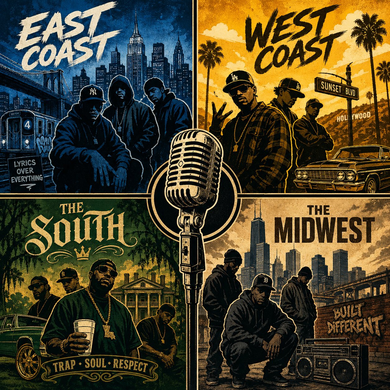 regional identity gave each rap group a distinct sonic fingerprint shaped by local culture and sound