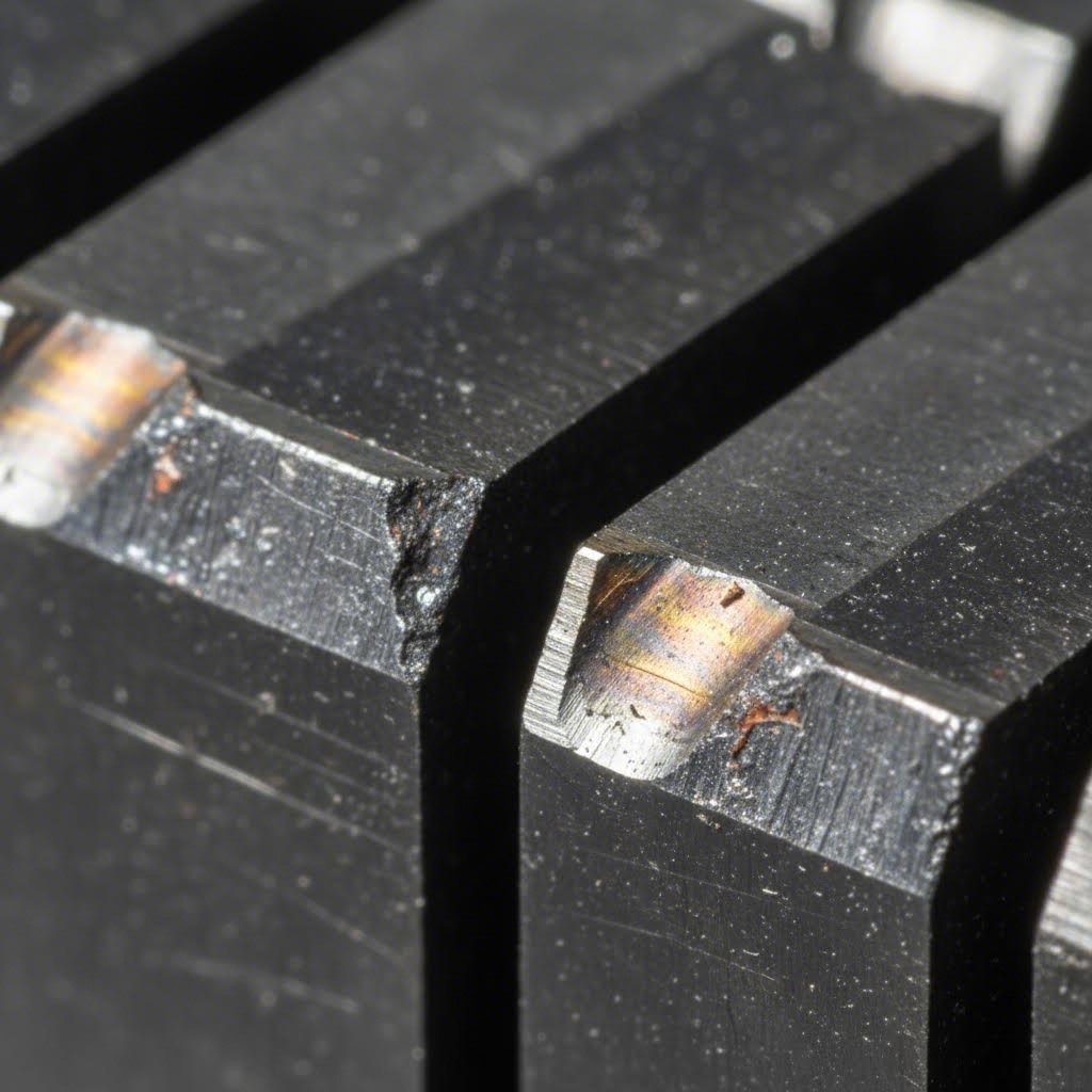 carbide insert wear patterns indicating need for maintenance