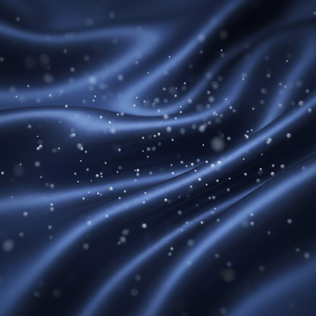 conceptual image of satin fabric interacting with light particles symbolizing skincare enhancement
