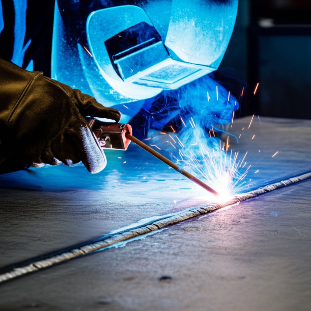 executing a stringer bead on aluminum with mma stick welding