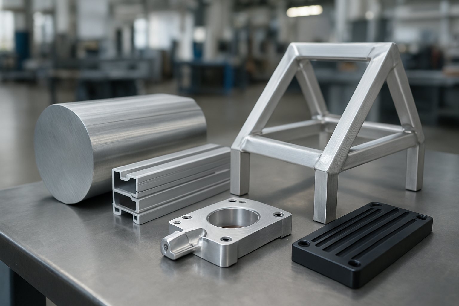 t6 aluminum shown through machining welding extrusion and finishing