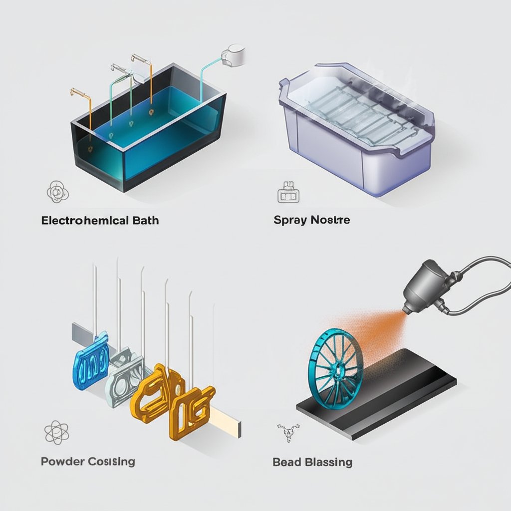 diagram comparing different post processing techniques for aluminum