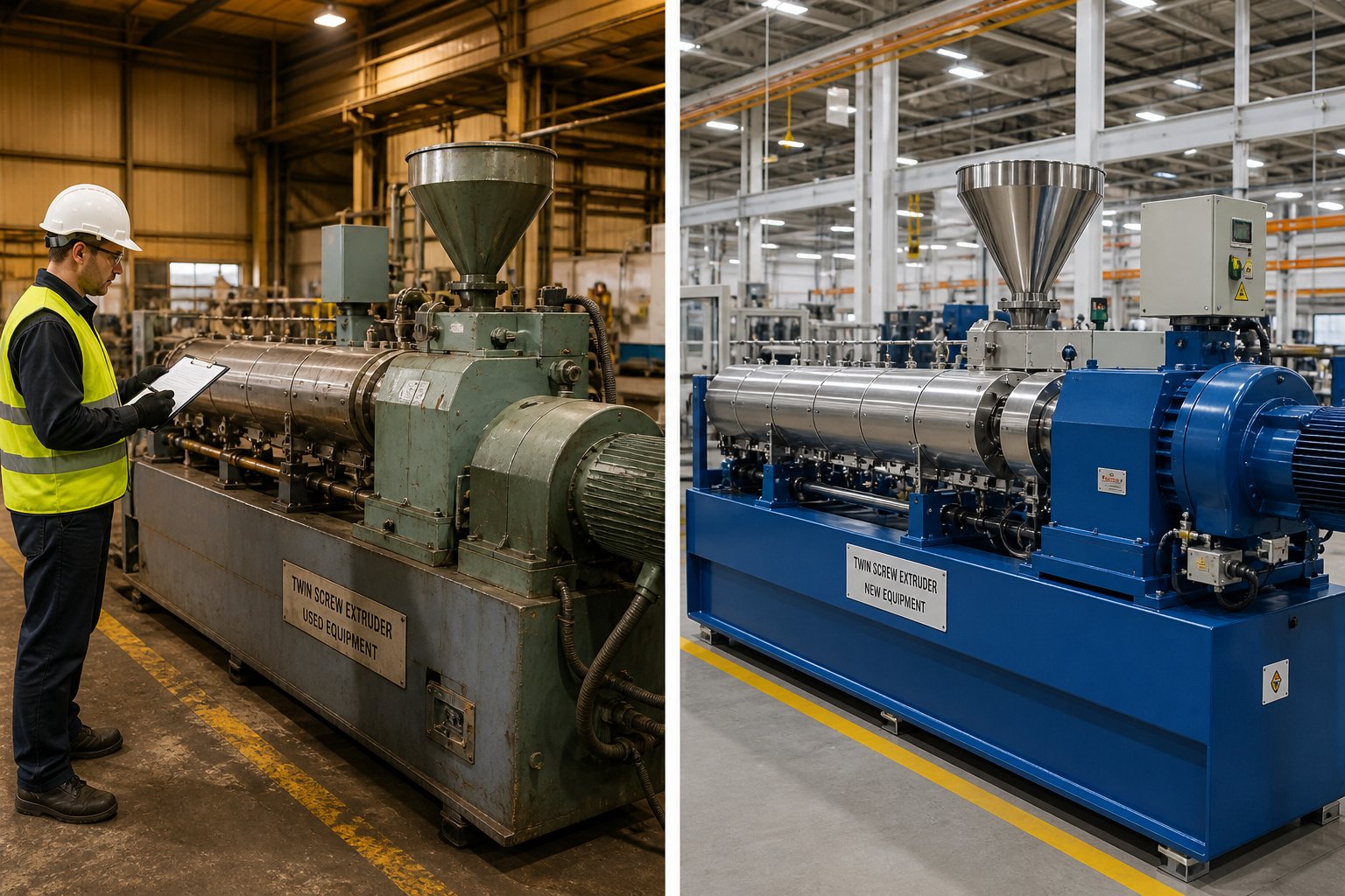 comparing used and new twin screw extruders requires evaluating total cost of ownership beyond the initial purchase price