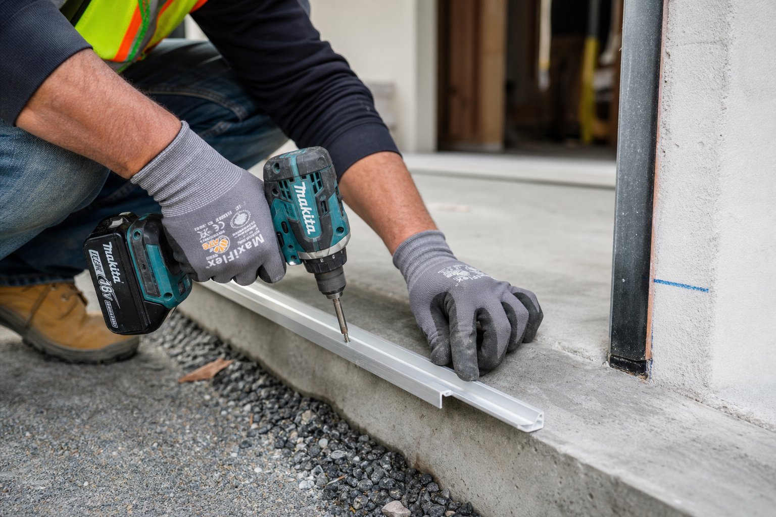 proper installation technique for securing aluminum f channel trim