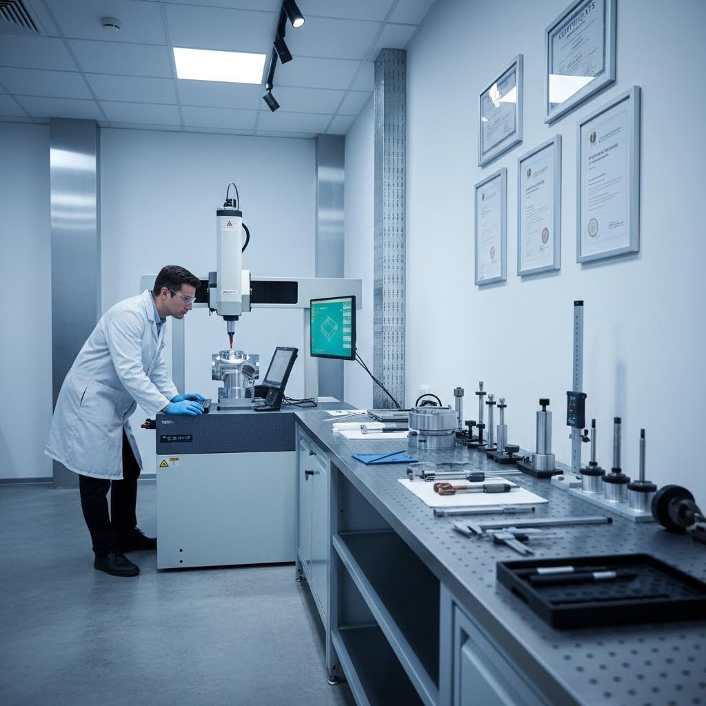 quality inspection station ensuring oem components meet industry certification standards