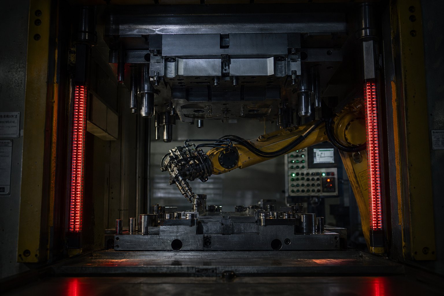 press to robot synchronization ensures the transfer mechanism clears the die space before each press stroke