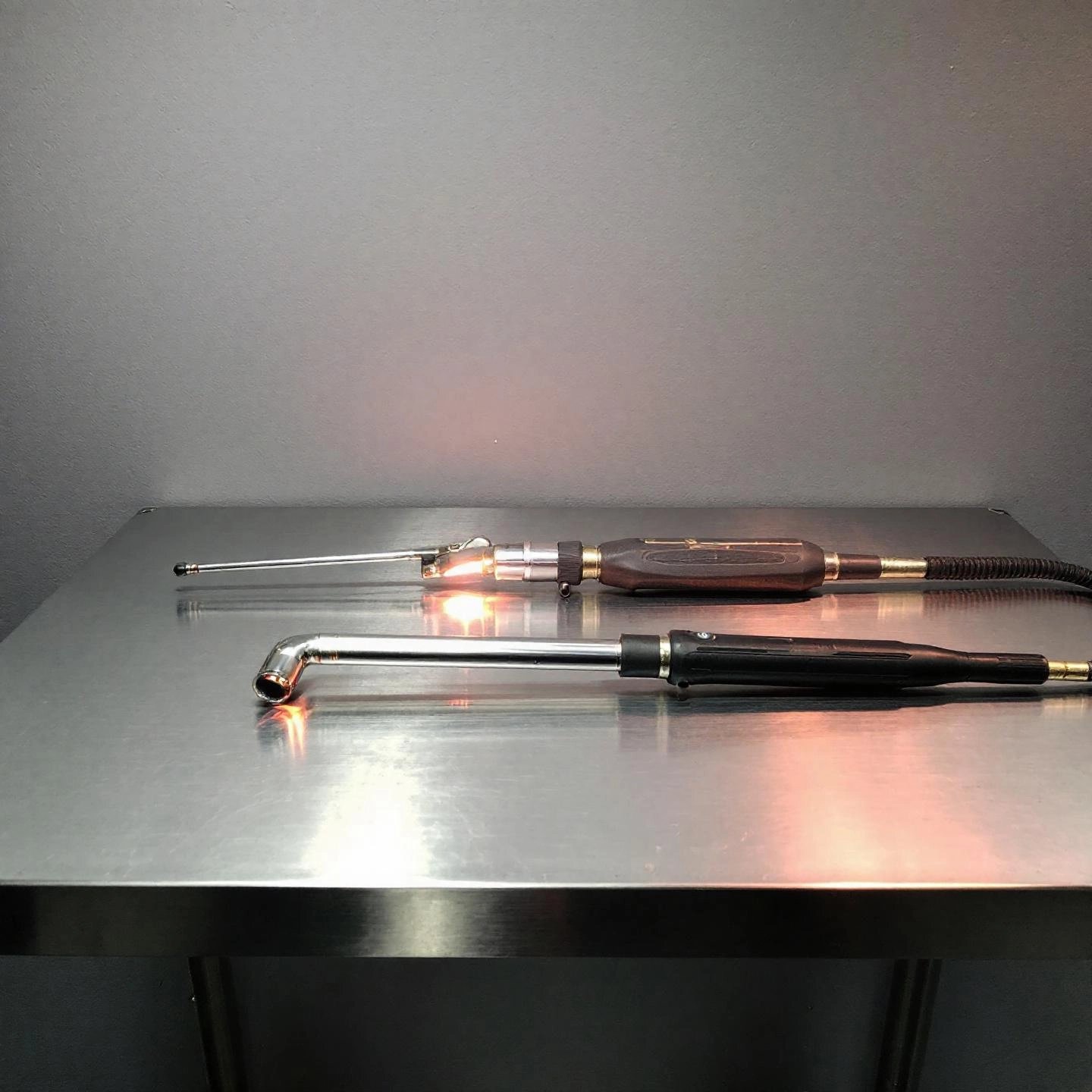 tig mig and stick welding torches displayed for aluminum welding