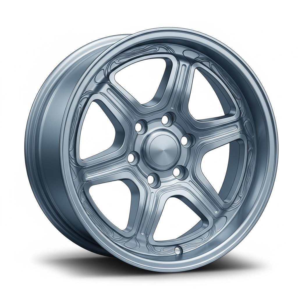single billet forging creates continuous grain structure for maximum wheel strength