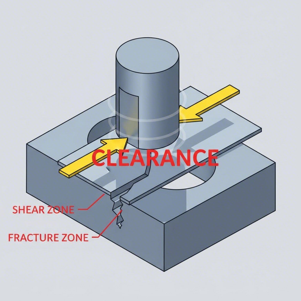 Die clearance determines edge quality and tool life in both blanking and piercing operations