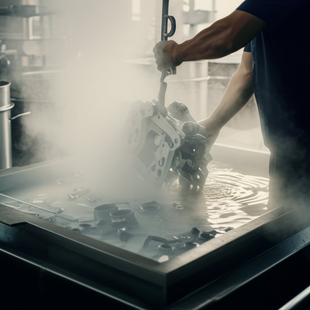 phosphating process applied to automotive metal parts for enhanced corrosion resistance