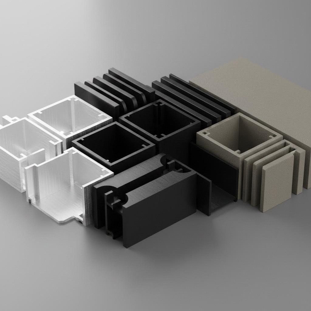 different anodizing and powder coating finish options for aluminum extrusions
