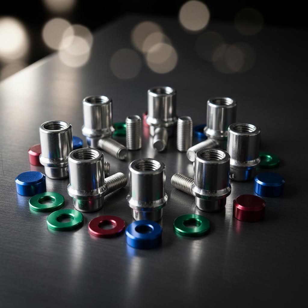 premium wheel hardware options including titanium stainless steel and anodized aluminum fasteners