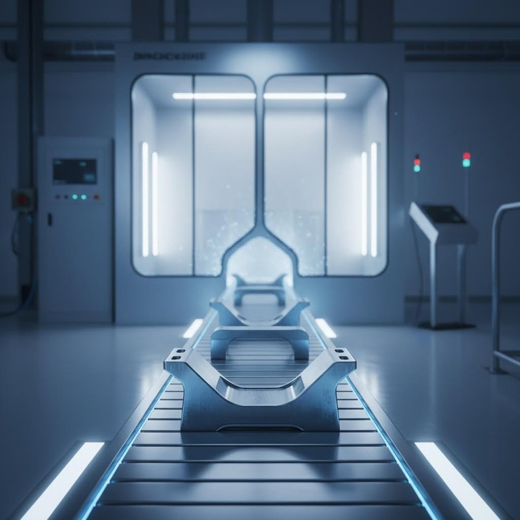 Automated powder coating line for stamped automotive components