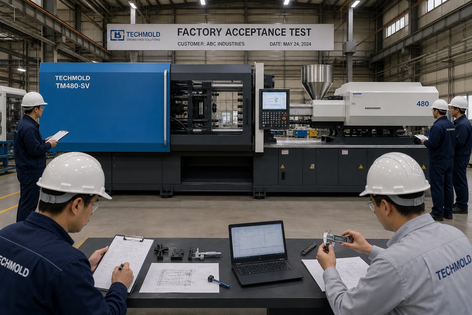 factory acceptance testing during the plastic machinery procurement and commissioning process