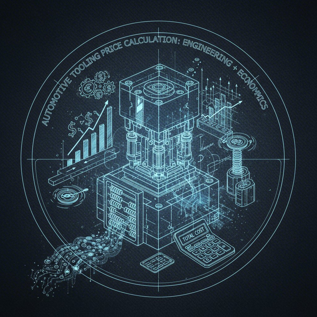 abstract art representing the cost factors and engineering of stamping dies