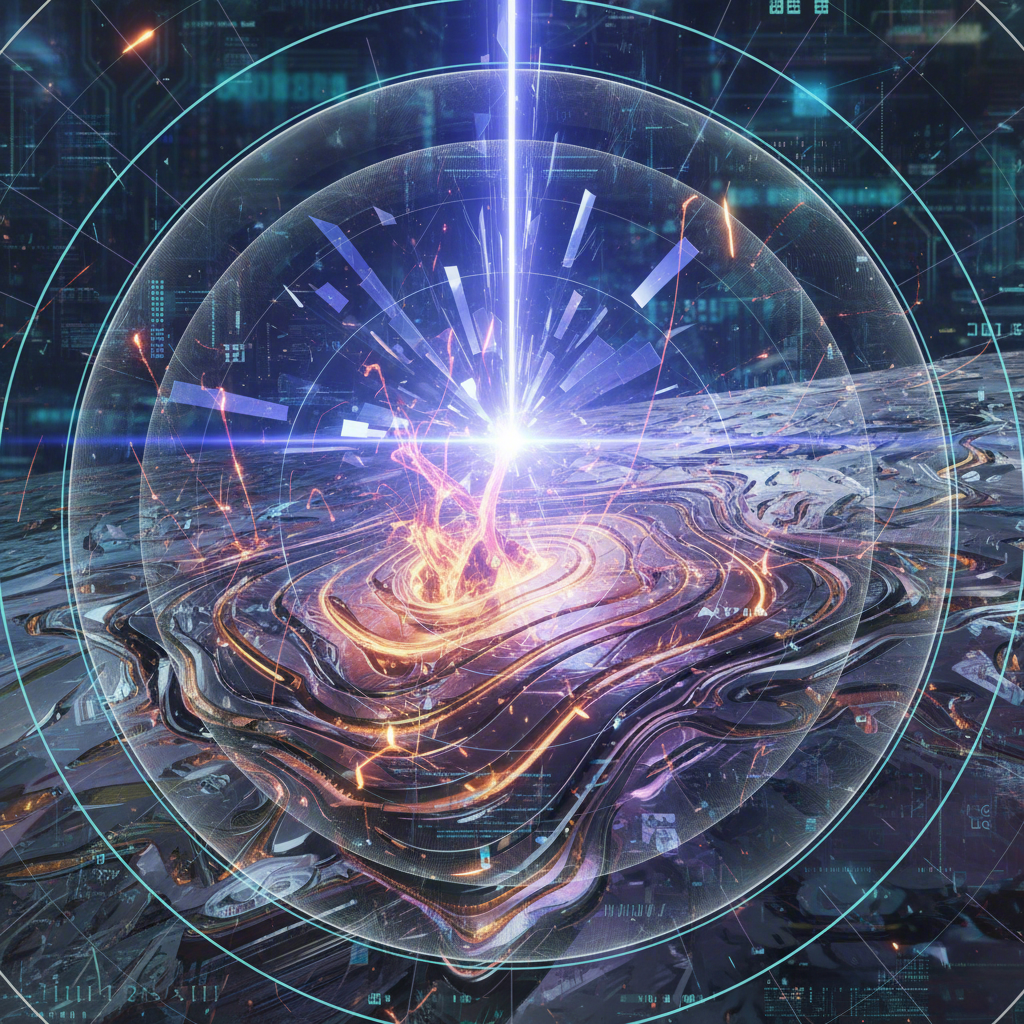 abstract representation of laser cladding for advanced die repair