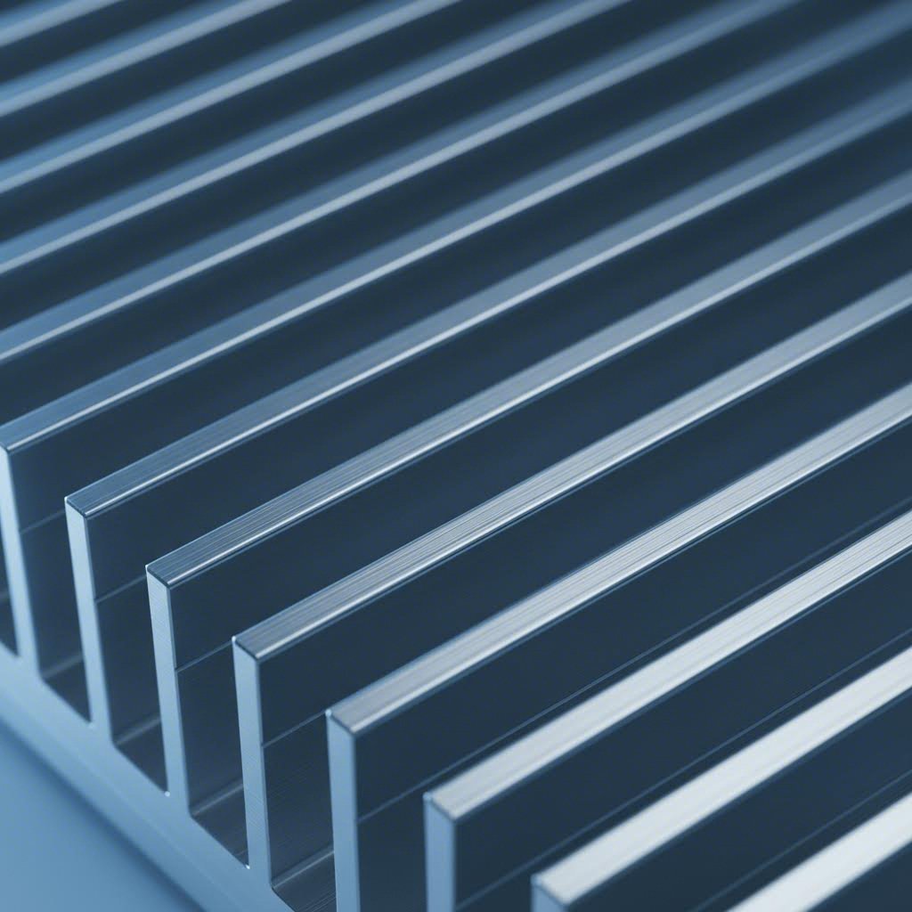 extruded aluminum heat sinks maximize surface area for efficient thermal dissipation in electronics