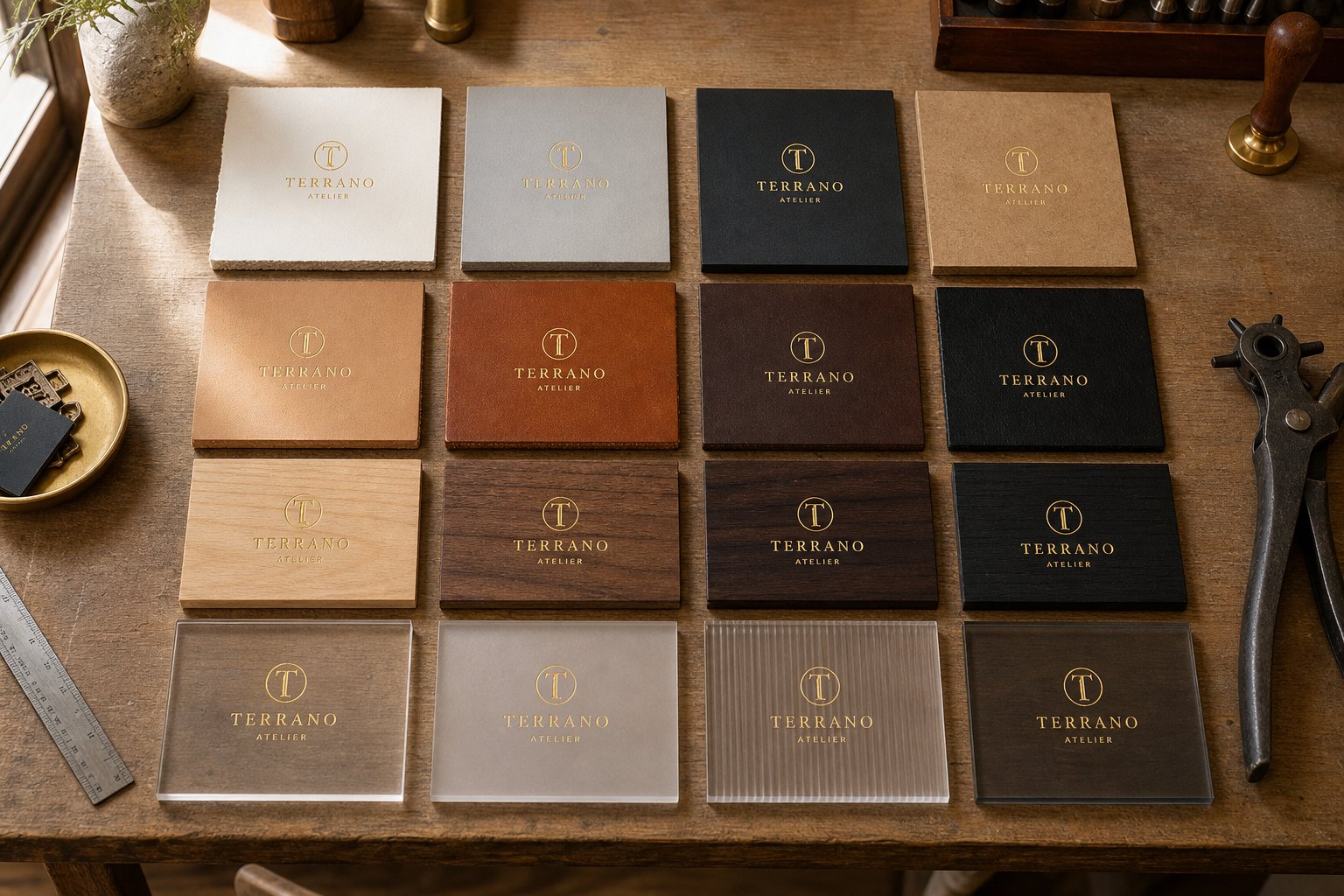 info-1-1 hot stamping results across different substrates including card stock leather wood and plastic each requiring unique temperature and pressure settings