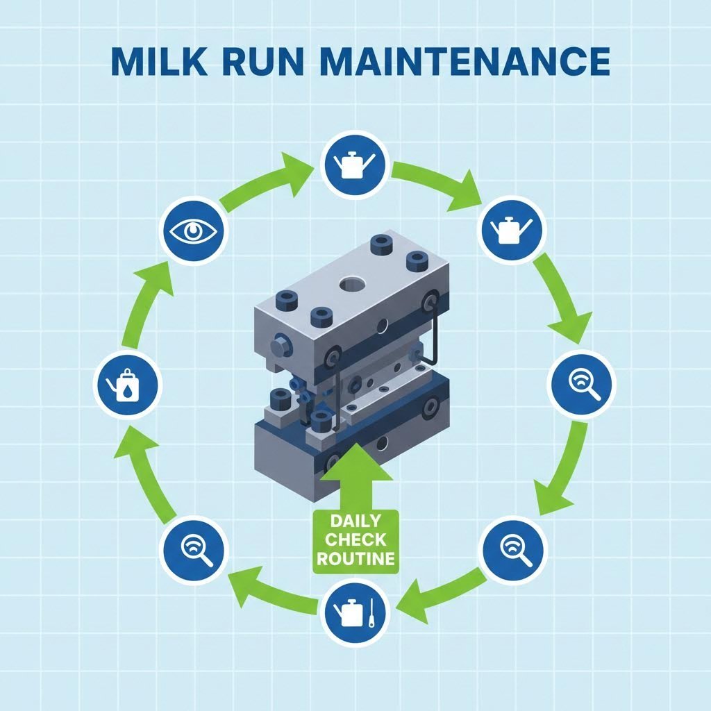 The daily 'Milk Run' inspection cycle for automotive stamping dies