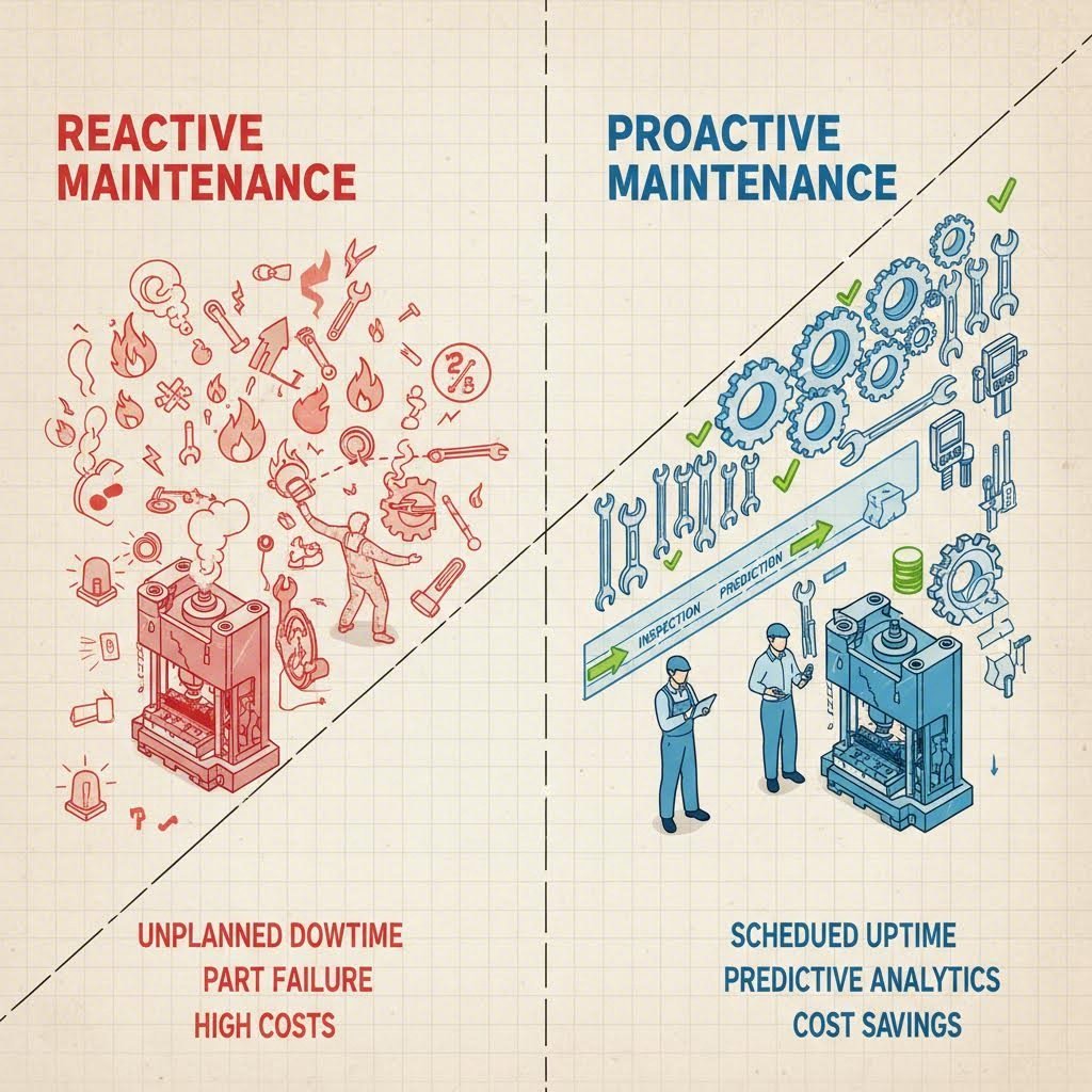 Visualizing the shift from reactive die repair to a proactive maintenance schedule