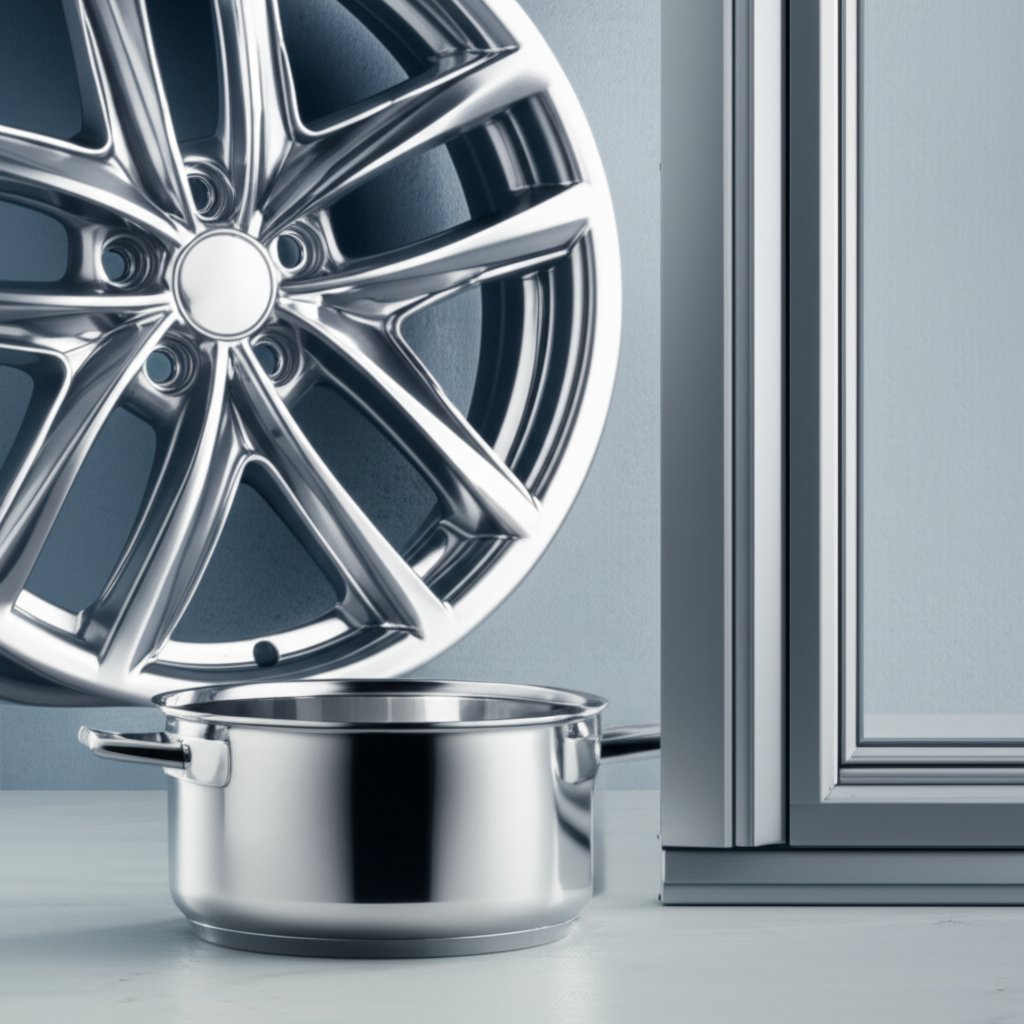 spotless aluminum surfaces including cookware wheels and frames after proper cleaning