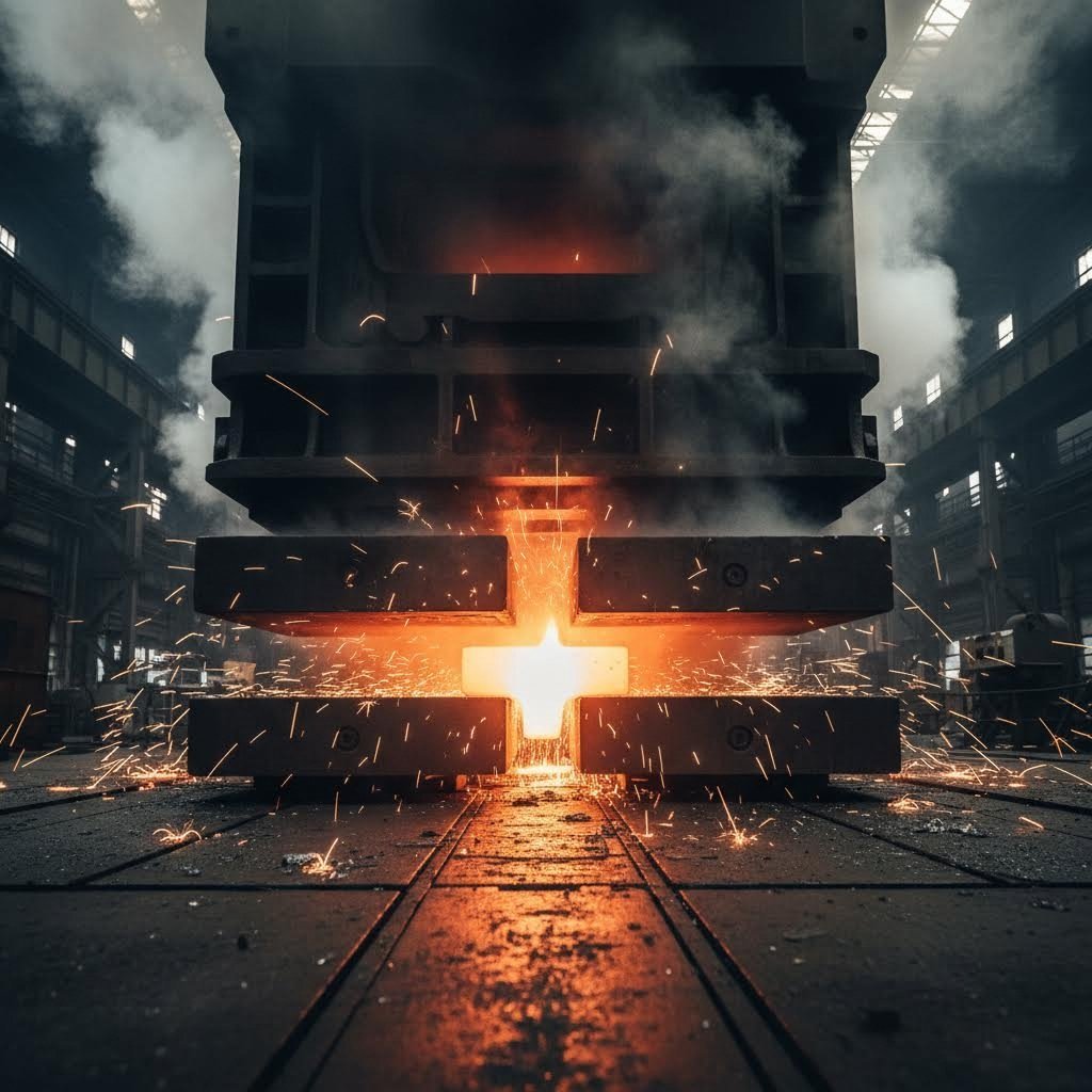 open die forging transforms heated steel billets into high strength automotive components through controlled deformation