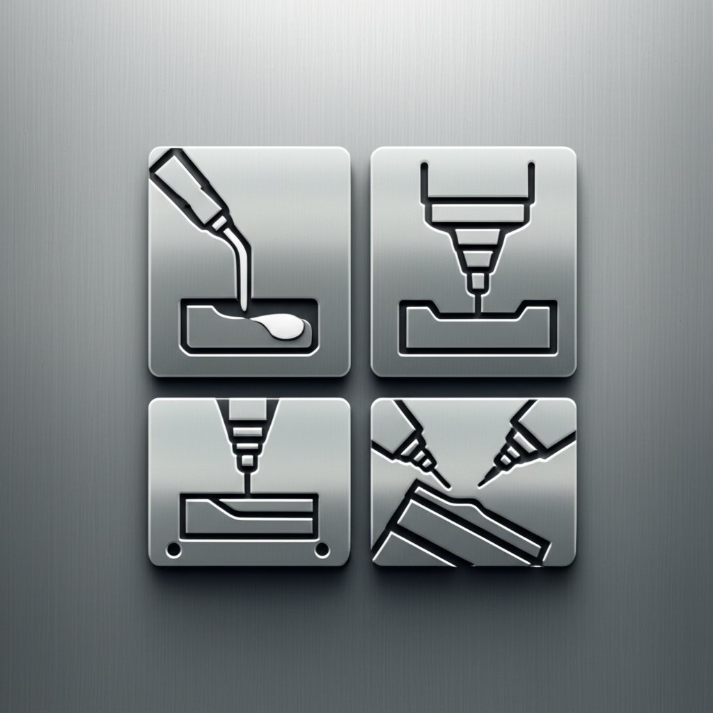 visual comparison of die casting and other metal part manufacturing methods