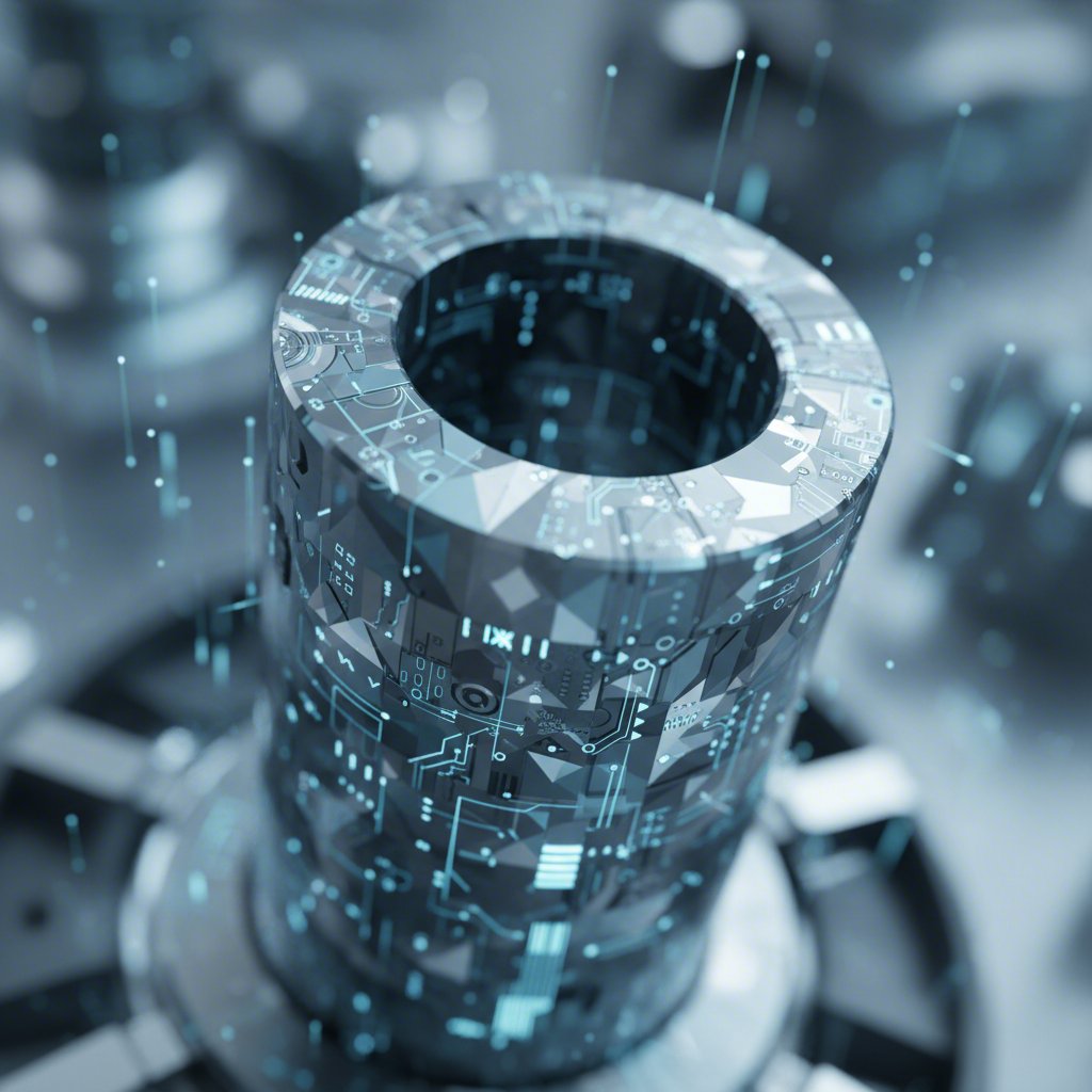 a conceptual close up of advanced high performance bushing materials like delrin or ptfe