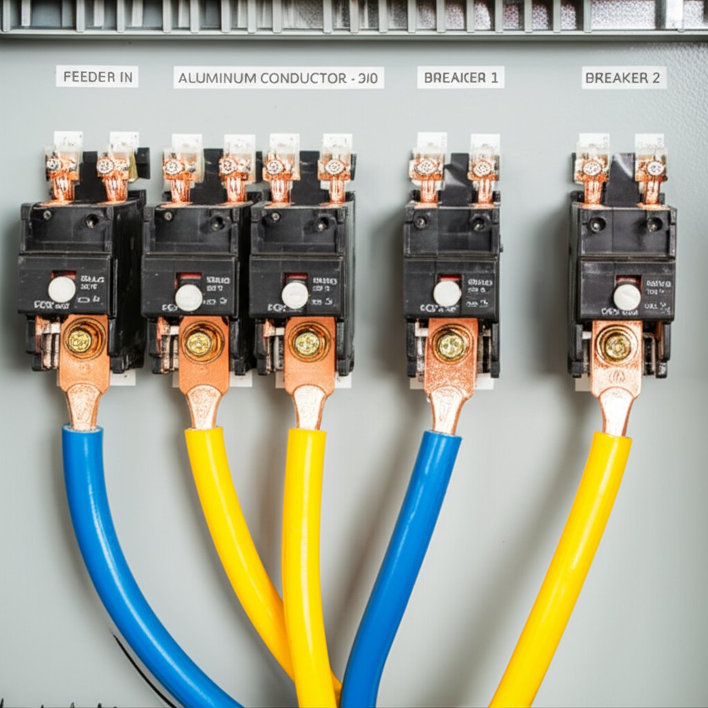 ampacity and termination ratings for 2 0 aluminum wire in a code compliant electrical panel