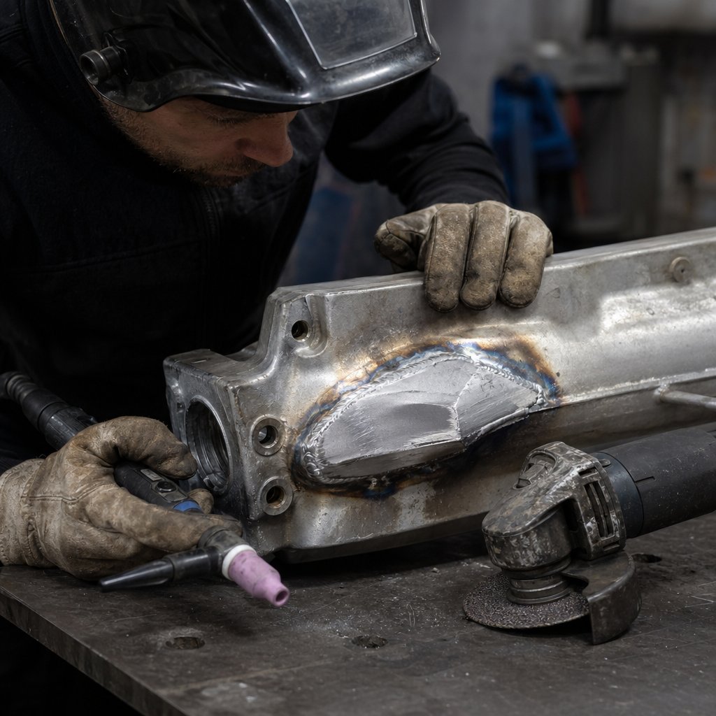 inspecting soot and porosity during cast aluminum welding
