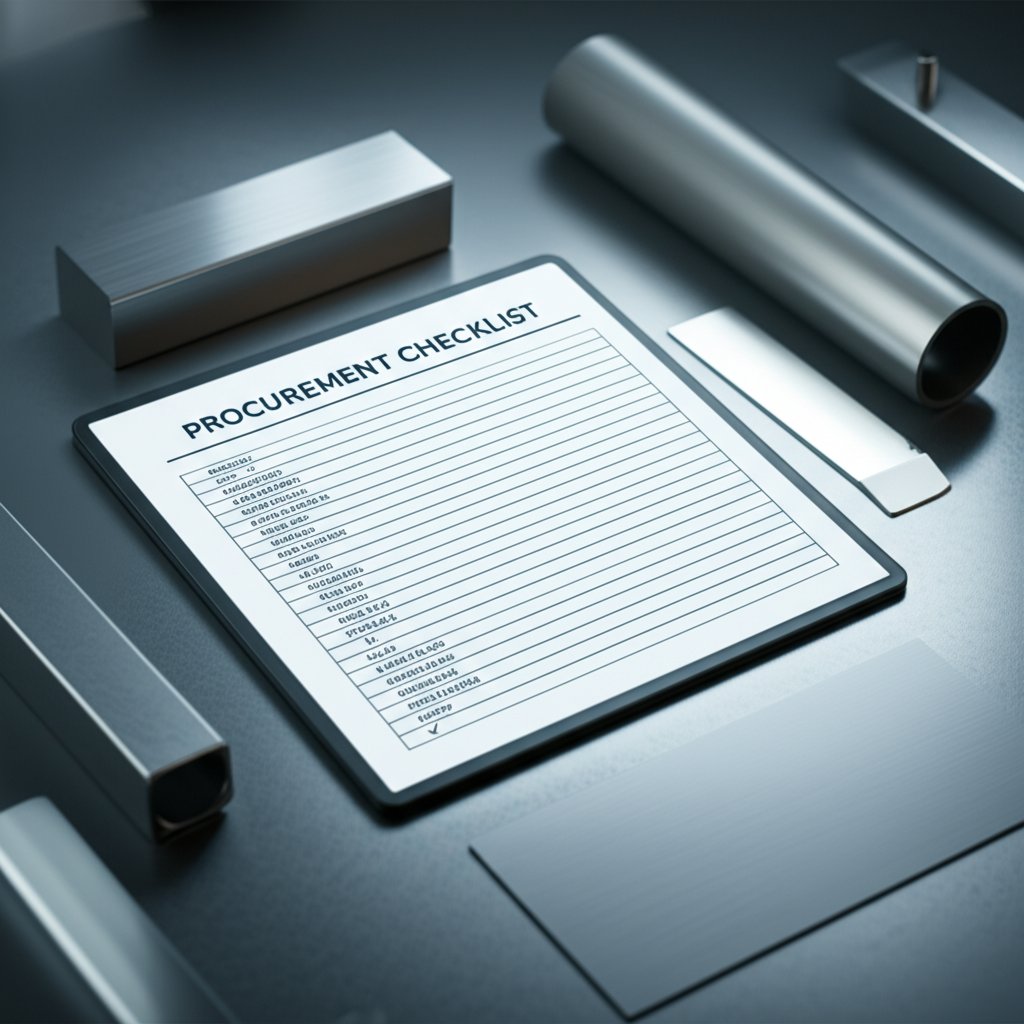 procurement checklist with various titanium alloy forms for sourcing guidance