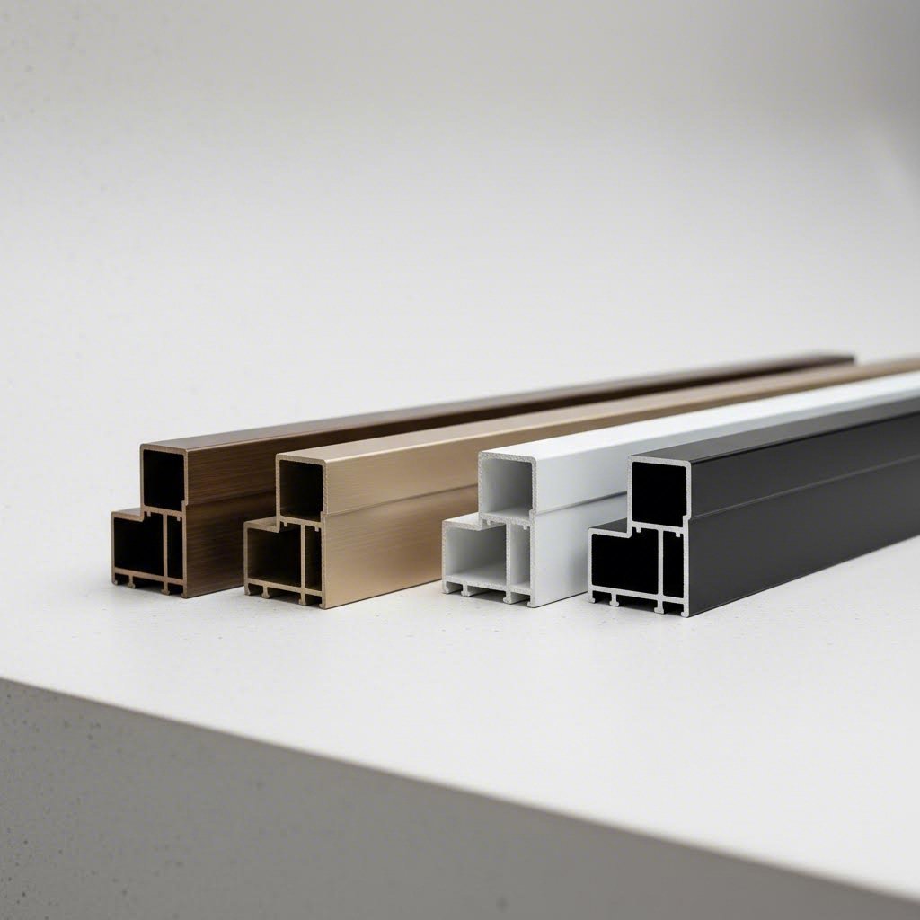 aluminum window profiles featuring anodized and powder coated surface finish options