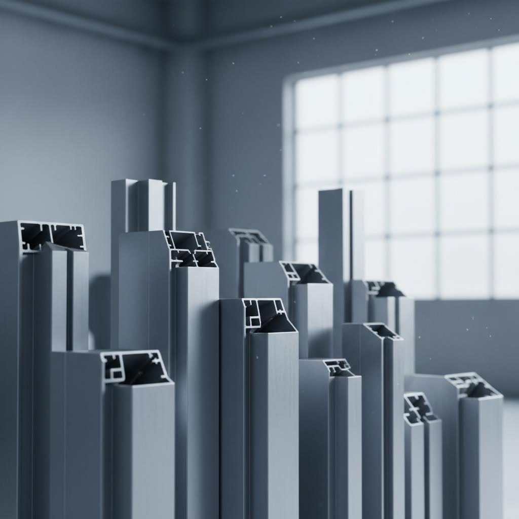 precision aluminum window extrusion profiles showcasing various cross sectional designs for modern fenestration