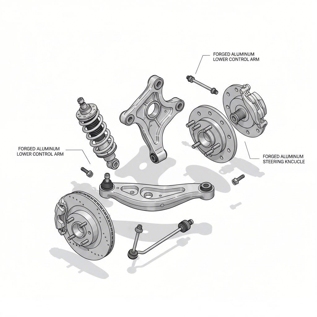 forged aluminum suspension components require grade specific material selection