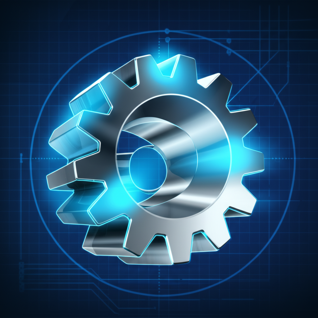 conceptual art of a blueprint transforming into a part illustrating design for manufacturing