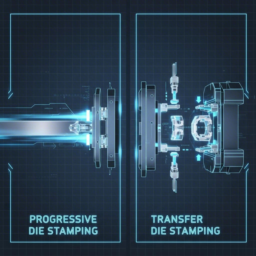 Technical comparison of Progressive Die Stamping versus Transfer Die Stamping processes