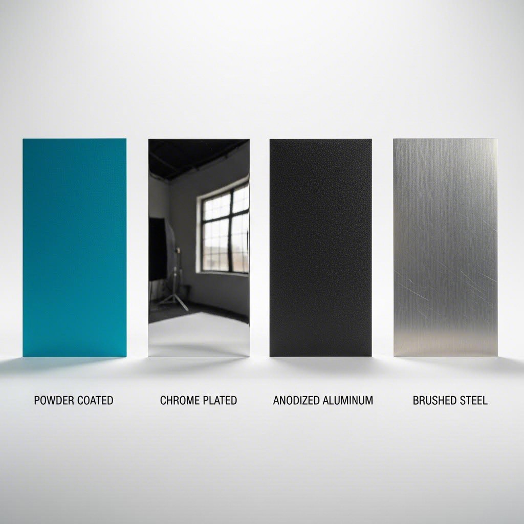 sheet metal surface finishing options including powder coating plating and anodizing