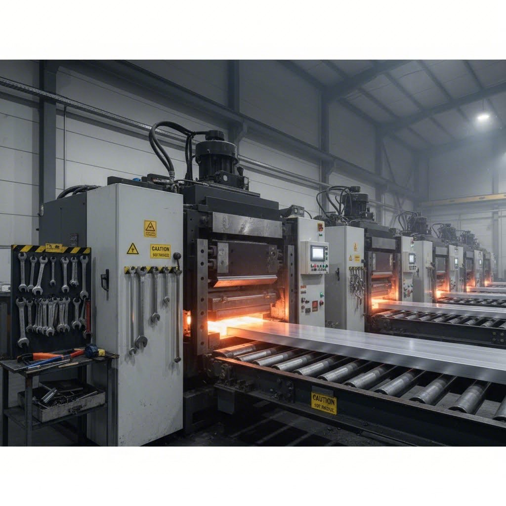 aluminum extrusion manufacturing facility with multiple press lines